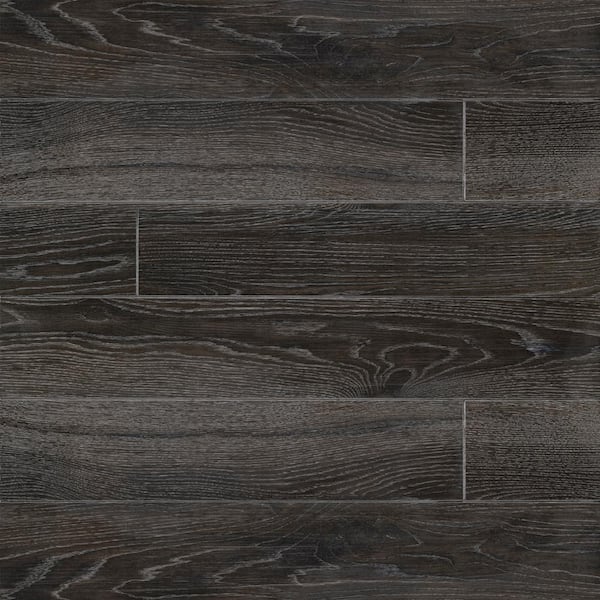 MSI Benson Nero 6 in. x 36 in. Matte Porcelain Wood Look Floor and Wall Tile (13.5 sq. ft./Case)