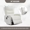 Infographic showing the rocking and shaking functions of the chair.