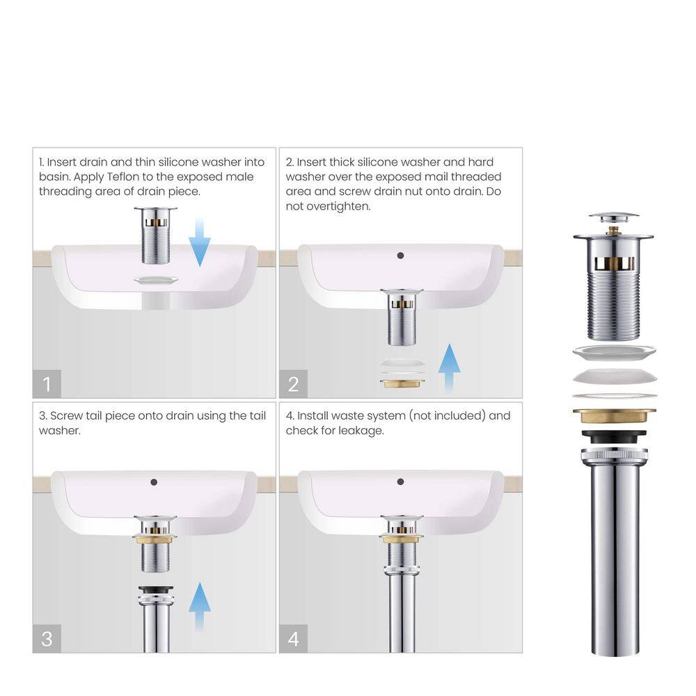 Chrome Single-Handle Modern Bathroom Faucet with Pop-Up Drain