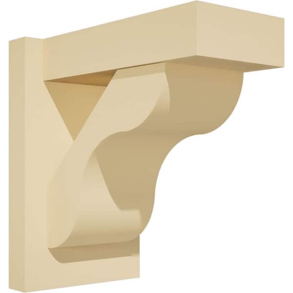 Ekena Millwork Carmel 7 in. W x 12 in. H x 12 in. D Signature Urethane Polyurethane Outlooker with Block Ends