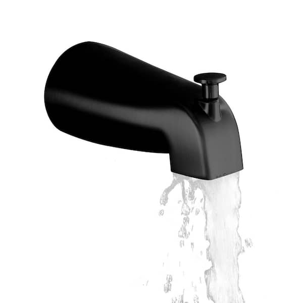 5.5 in. Tub Spout with Standard NPT 1/2 in. Connection in Matte Black