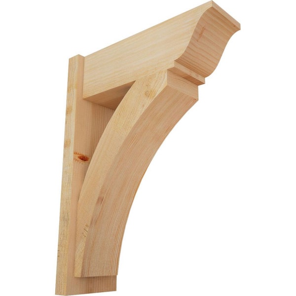 Ekena Millwork 8 in. x 30 in. x 22 in. Thorton Traditional Rough Sawn Douglas Fir Outlooker