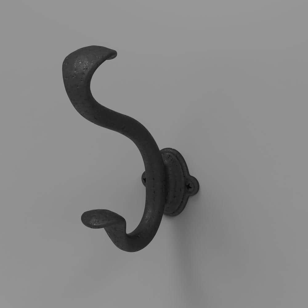 Distressed Bronze Traditional Wall Mount Double Hook