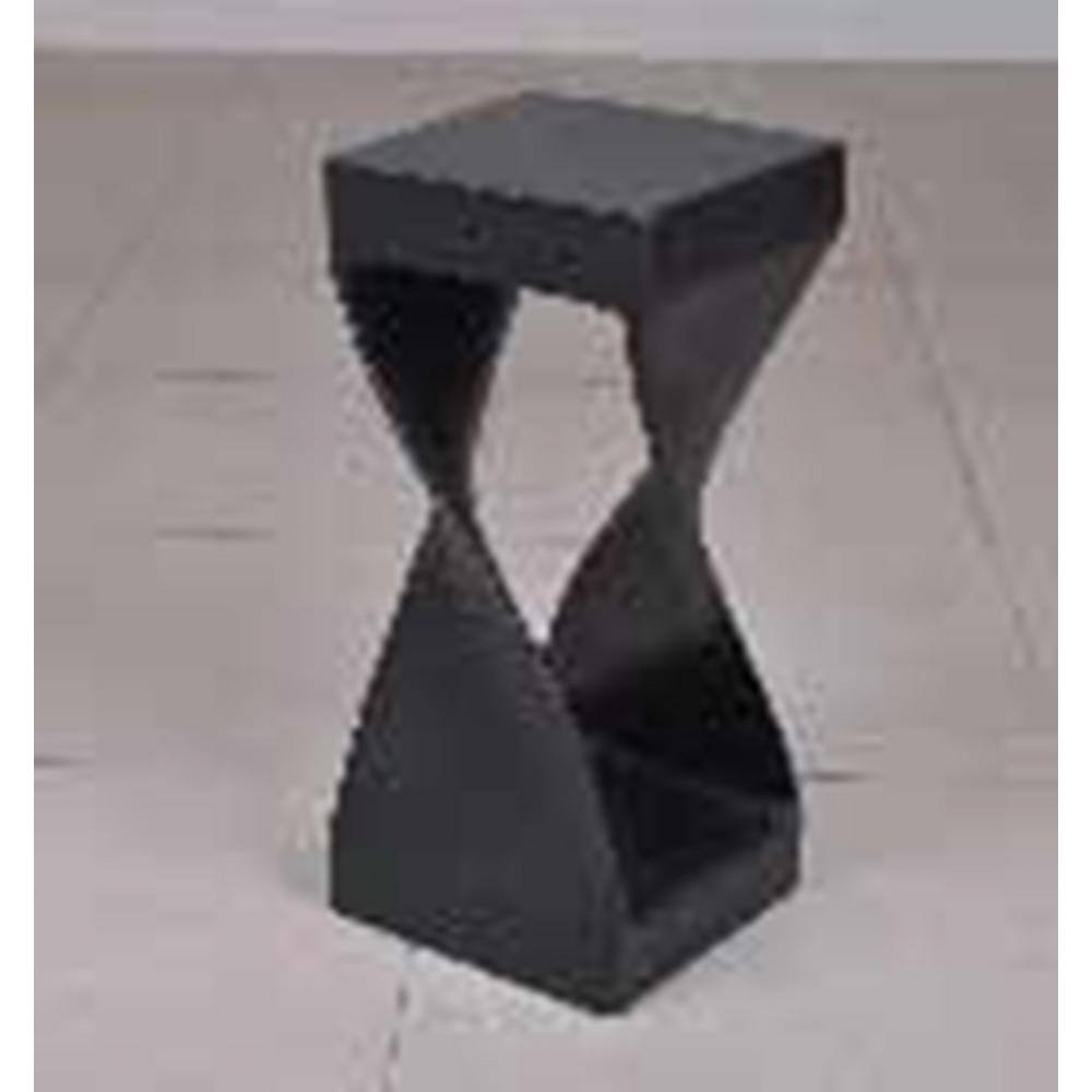 Solana Black Acacia Wood Carved Side Table