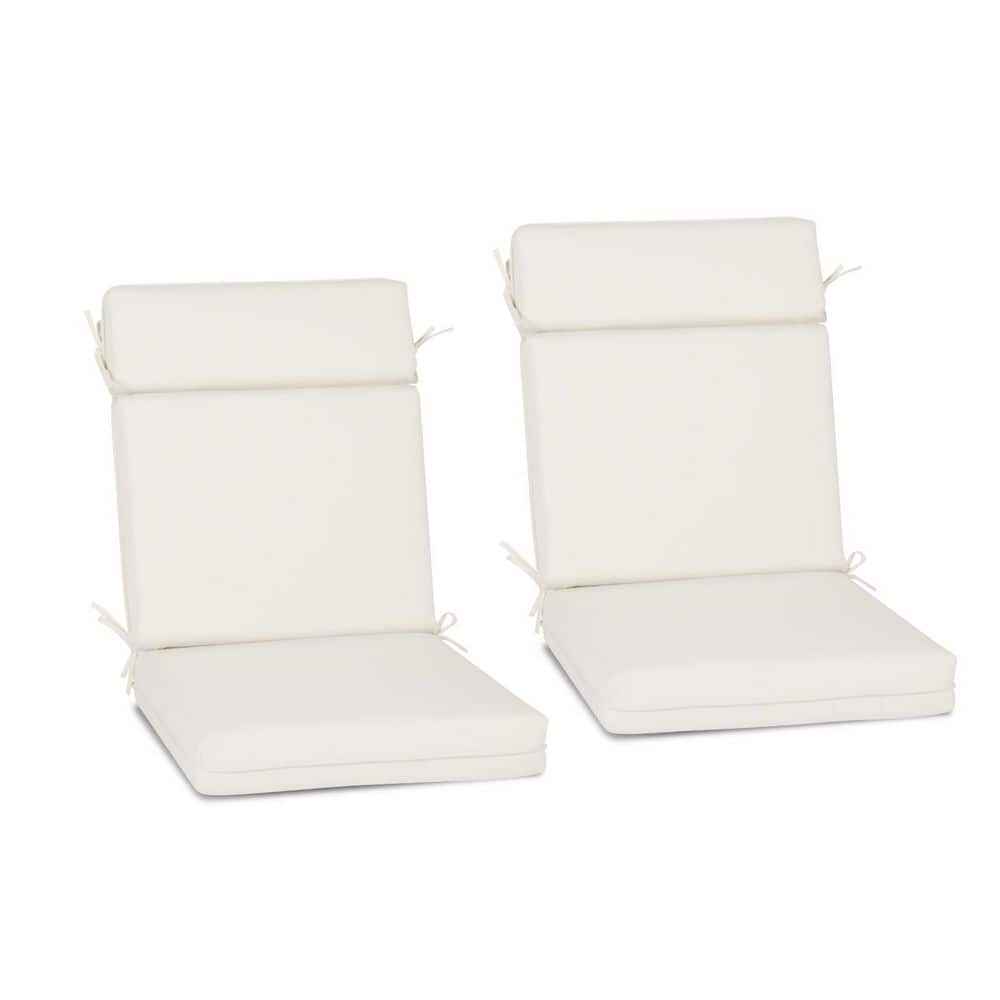 21 in. x 20 in. Outdoor High Back Dining Chair Cushion in Ivory White (2-Pack) price history on PriceWatchPro