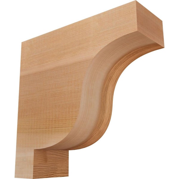 Ekena Millwork 3-1/2 in. x 10 in. x 10 in. Western Red Cedar Newport Smooth Corbel