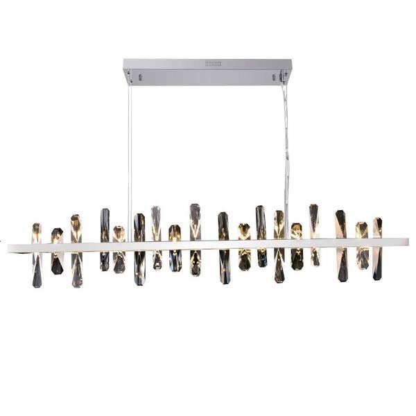 Unbranded Mohamed I 59-Watt Integrated LED Chrome Chandelier