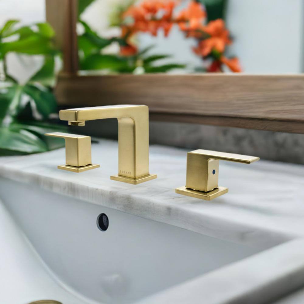 Capri Premium Champagne Gold 8" Widespread Two-Handle Bathroom Faucet