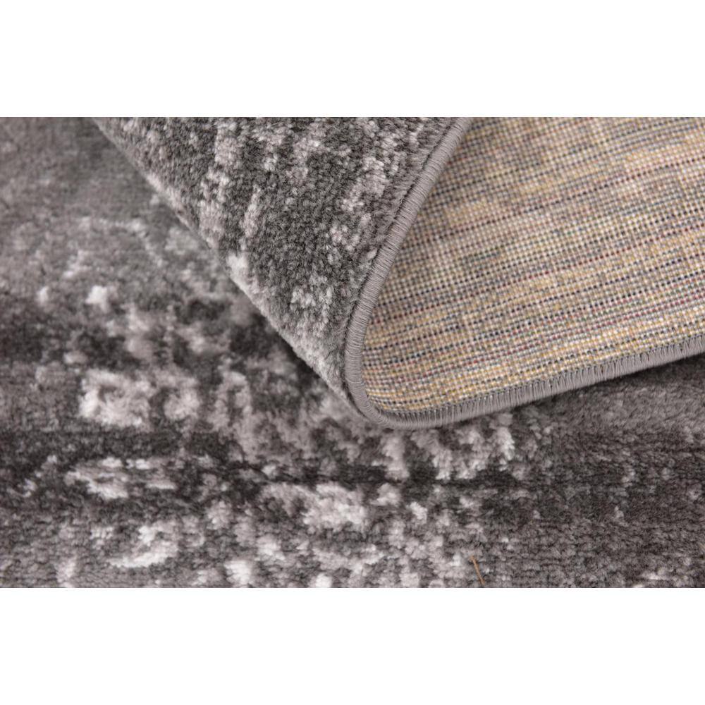 Handmade Dark Grey Stain-Resistant Square Area Rug