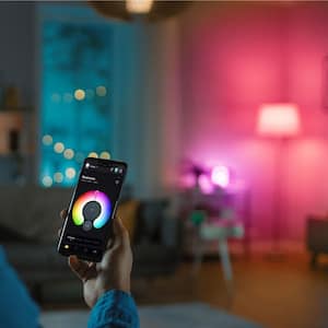 75-Watt Equivalent BR30 RGB Multi-Color Smart Wi-Fi E26 LED Light Bulb Night Vision, Works Alexa/Hey Google/HomeKit/Siri