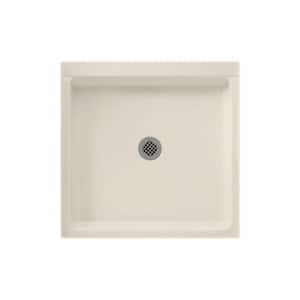 36 in. x 36 in. Solid Surface Single Threshold Shower Pan in Bone