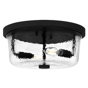 DSI LIGHTING Bennington 5-Light Matte Black Chandelier with Water Glass ...