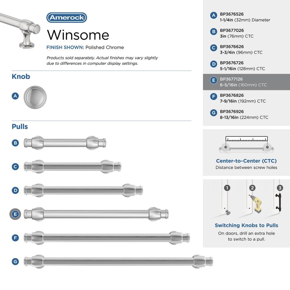 Polished Chrome Traditional Cabinet Drawer Pull with Mounting Hardware