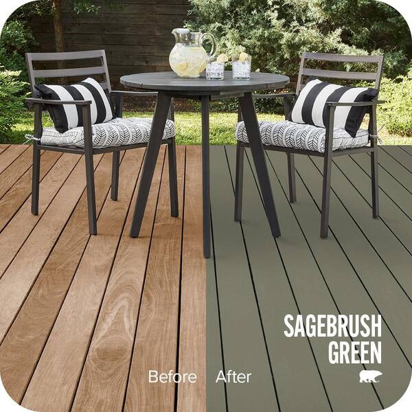 5 gal. #SC-138 Sagebrush Green Solid Color Waterproofing Exterior Wood Stain