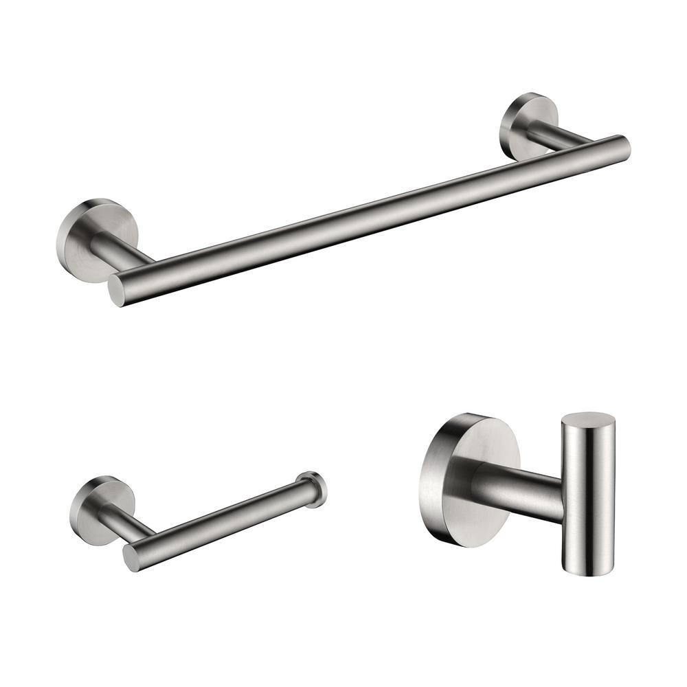 13.8 in. Stainless Steel Wall Mounted Bath Hardware Set with Hook, Toilet P