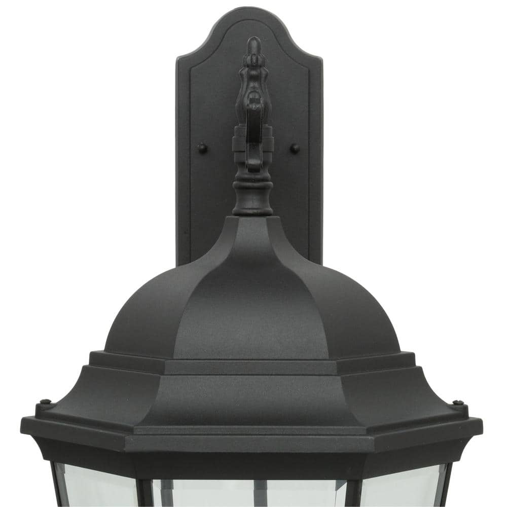 Welbourne Black Die-Cast Aluminum 3-Light Outdoor Wall Lantern