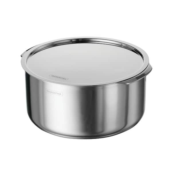Utsava 5.75 qt. Tri-Ply Clad Stainless Steel Tope with Lid