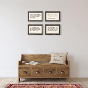 4 Piece Framed Typography Inspirational Quotes Poster 6 in. H x 9 in.