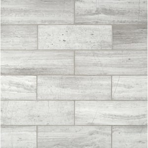 White Oak 4 in. x 12 in. Honed Marble Stone Look Floor and Wall Tile (2 sq. ft./Case)