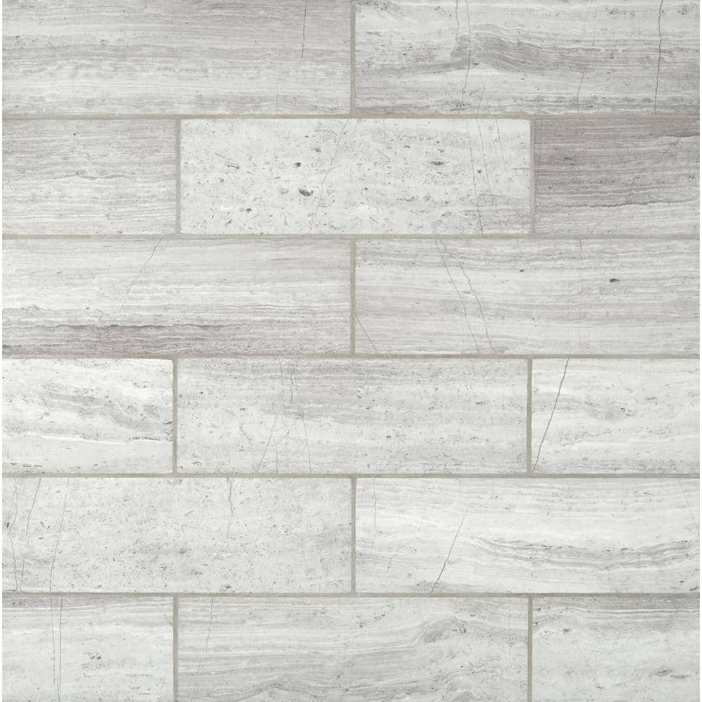 MSI Take Home Tile Sample - White Oak 4 in. x 4 in. Honed Marble 