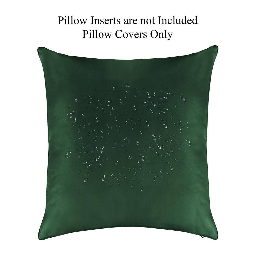 Timber Green Waterproof Polyester Outdoor Pillow Covers 20x20 Inches