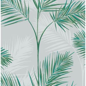 South Beach Stone Fronds 20.5 in. x 33 ft. Unpasted Peelable Paper Wallaper