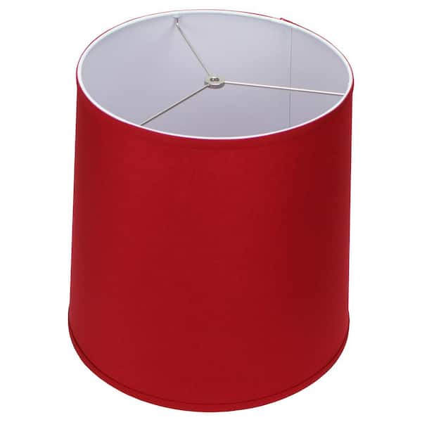 FenchelShades.com Fenchel Shades 13 in. Top Diameter x 15 in. Bottom Diameter x 15 in. Slant, Empire Lamp Shade - Linen Rich Red