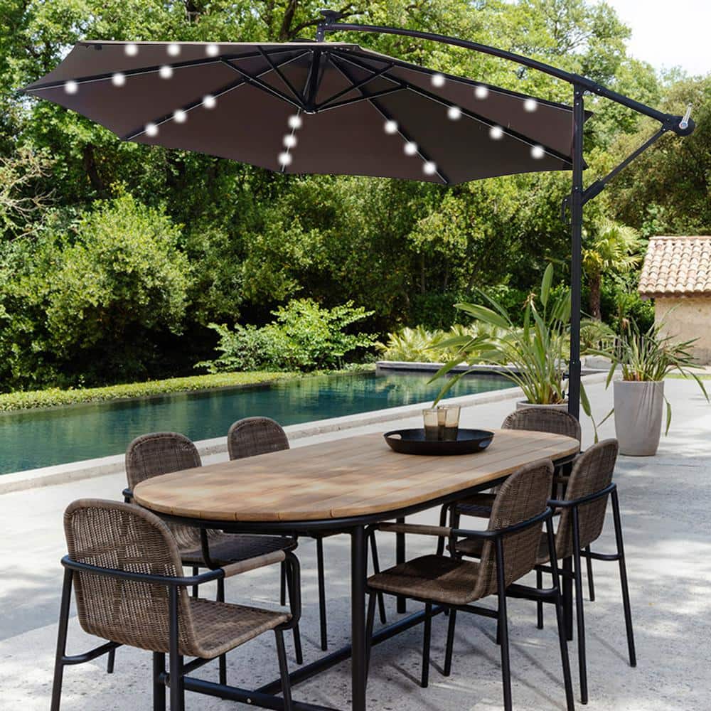 Reviews for Tunearary 10 ft. Hanging Offset Cantilever Patio Market 8