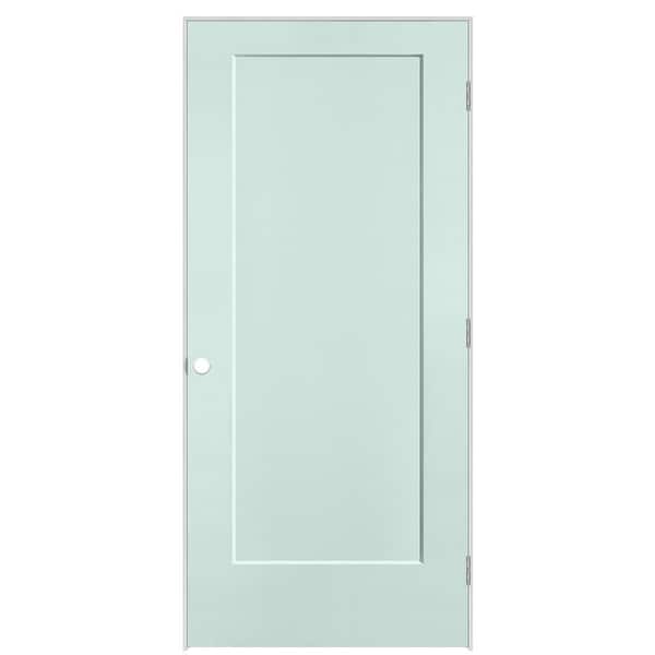 36 in. x 80 in. 1-Panel Lincoln Park Left-Hand Hollow Core Sea Glass Molded Composite Single Prehung Interior Door