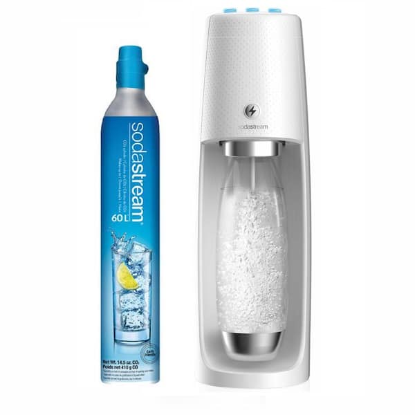 SodaStream Fizzi 1-Touch Soda Water Maker Kit in White 1011811018 - The Home Depot