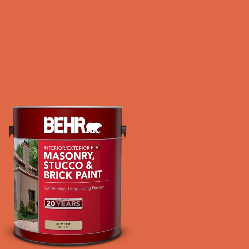 1 gal. #P200-7 Bonfire Night Flat Interior/Exterior Masonry, Stucco and Bri