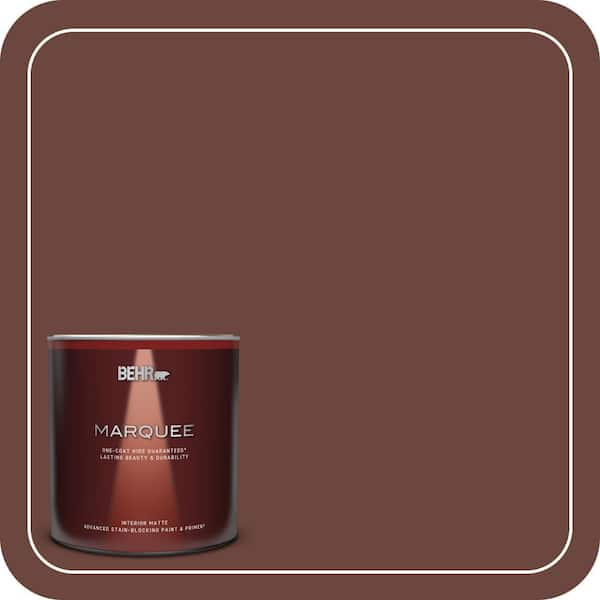 BEHR MARQUEE 1 qt. #ECC-42-3 Deep Cherrywood Matte Interior Paint & Primer