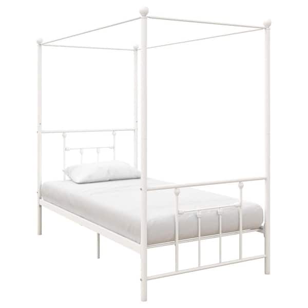 Reviews for DHP Mia White Canopy Twin Bed Pg 2 The Home Depot