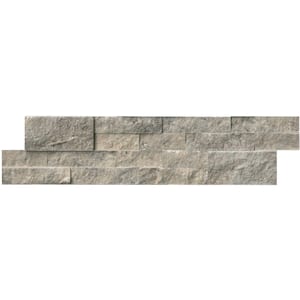 Trevi Gray Ledger Panel 6 in. x 24 in. Natural Travertine Wall Tile (6 sq. ft./Case)