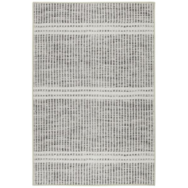 Malta Machine Washable Grey 4 ft. x 6 ft. Indoor Area Rug