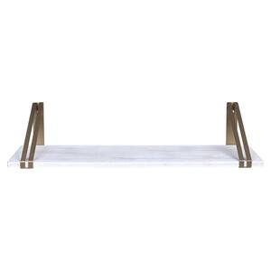 5 in. Multicolor White And Gold Metal Wall Shelf