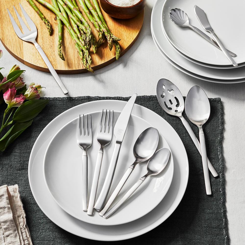Opus Satin 45-Piece Stainless Steel Flatware Set, Service for 8