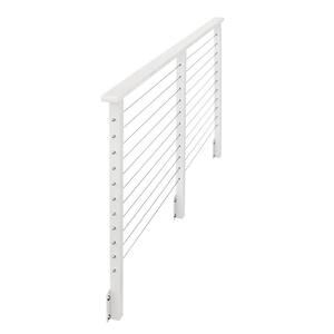 22 ft. Deck Cable Railing, 36 in. Face Mount, White