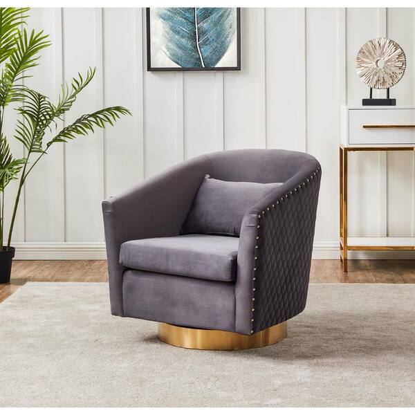 SAFAVIEH Clara Slate Grey Accent Chair SFV4702J - The Home Depot