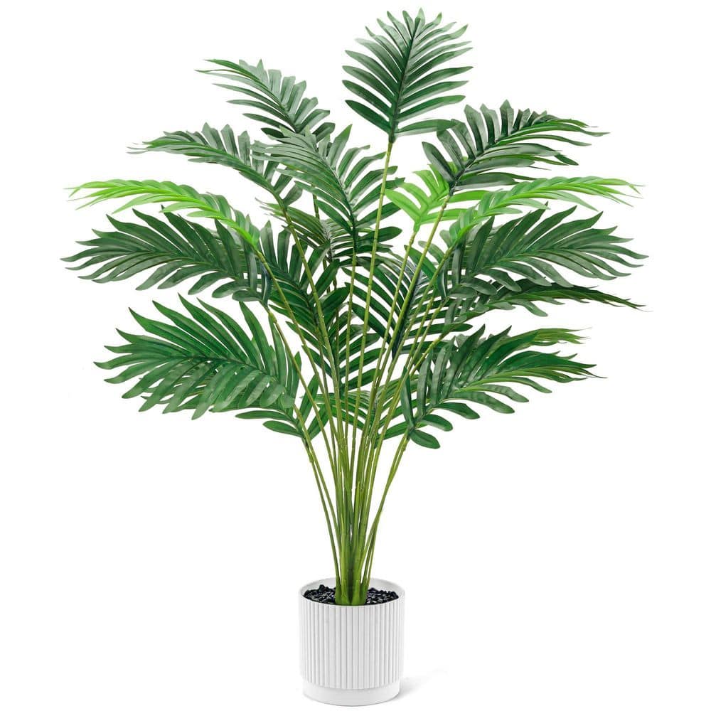 Afoxsos 4.9 in Artificial White Indoor/Outdoor Palm Tree Tall Faux