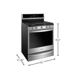 5.8 cu. ft. Smart Gas Freestanding Range in Fingerprint Resistant Stainless Steel with EZ-2-LIFT Grates