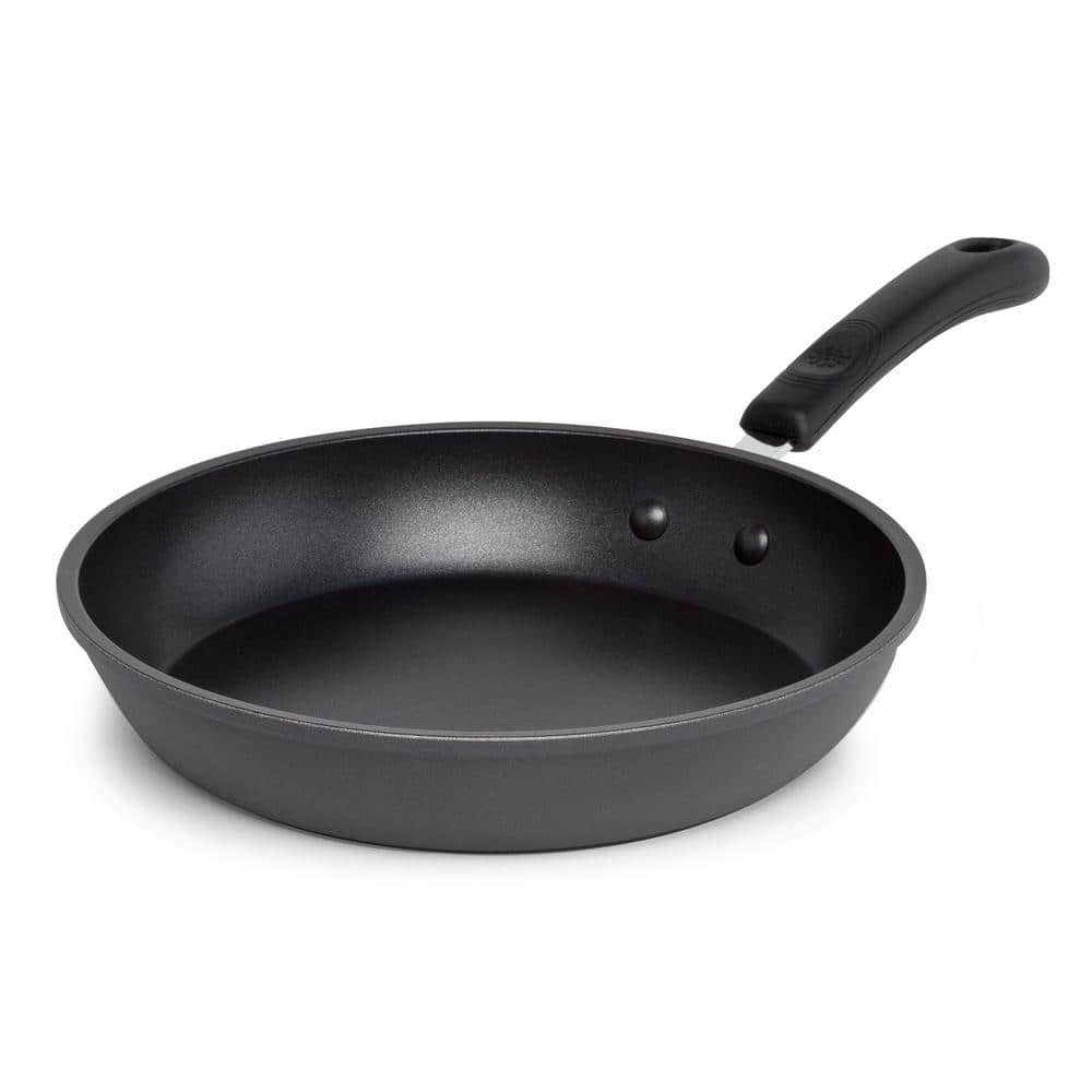 MsMk Nonstick Frying Pan 8 inch Black, Designed Enamel Exterior Coating Withstand High Temperature and Fade Resistance, PFOA Free Induction Omelet