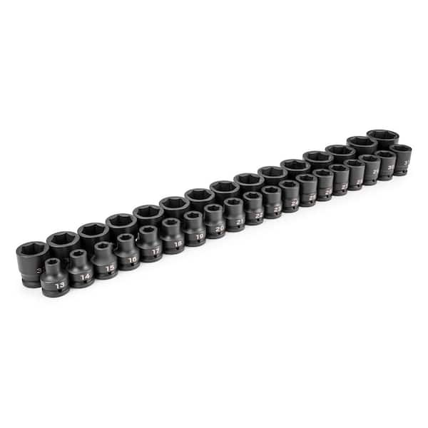 3/4 in. Drive 6-Point Impact Socket Set, 34-Piece (13-50 mm)