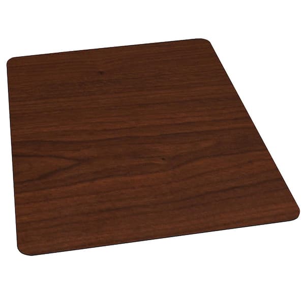 36 by 48-Inch ES Robbins Wood Veneer Style Rectangle Chair Mat for Hard Floors Mahogany 
