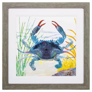 Victoria Sea Creature Crab 1 Piece Framed Animal Art Print 23 in. x 23 in.