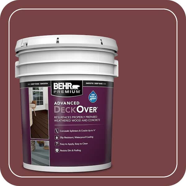 5 gal. #PFC-04 Tile Red Smooth Solid Color Exterior Wood and Concrete Coating