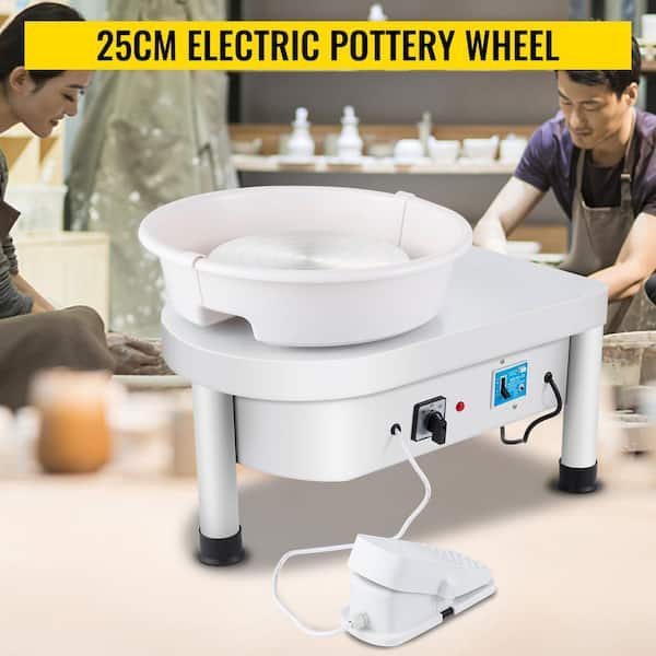 VEVOR 9.8 in. Green LCD Touch Screen Pottery Wheel 350 W Electric DIY Clay  Tools with Foot Pedal and Detachable ABS Basin XTXTYLP10110VNUM5V1 - The  Home Depot