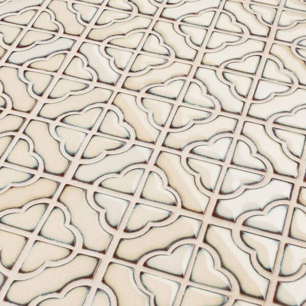Merola Tile Tower Beige 6 in. x 6 in. Porcelain Mosaic Take