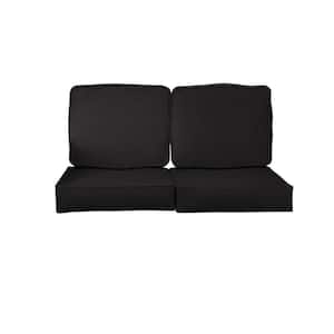 27 x 23 x 5 (4-Piece) Deep Seating Outdoor Loveseat Cushion in ETC Coal