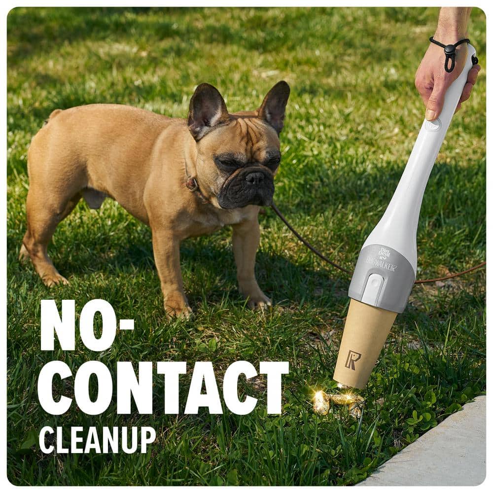 White Cordless Handheld Pet Waste Vacuum with Disposable Cups